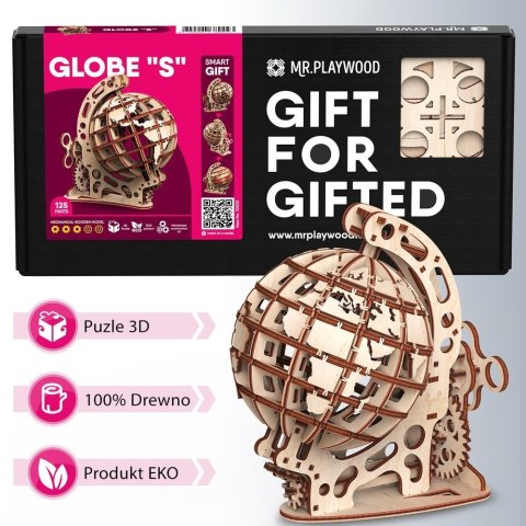 Mr.Playwood Drewniane Puzzle 3D - Globus S