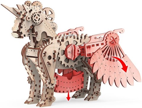 Mr.Playwood Drewniane Puzzle 3D - Jednorożec L