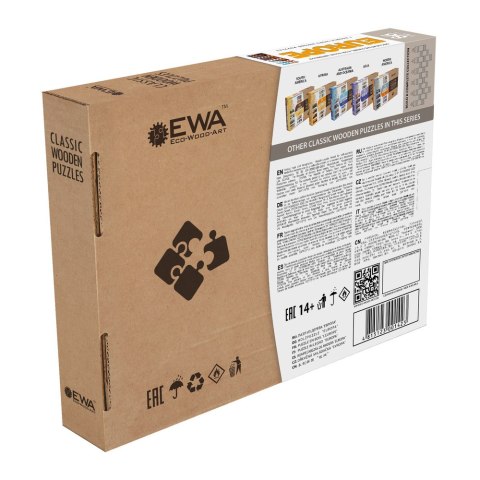EWA Drewniane Dwustronne Puzzle - Europa