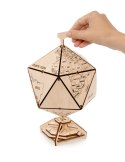 EWA Drewniane Puzzle 3D - Dwudziestościenny Globus