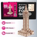 Mr.Playwood Drewniane Puzzle 3D z Diodą LED - Big Ben