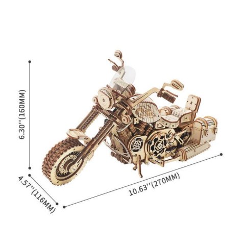 ROBOTIME Drewniane Puzzle 3D - Motocykl Cruiser