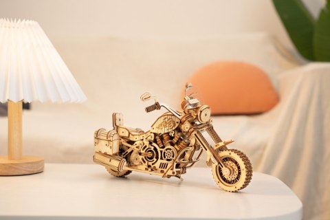 ROBOTIME Drewniane Puzzle 3D - Motocykl Cruiser