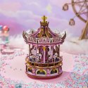 ROBOTIME Drewniane Puzzle 3D - Pozytywka LED Karuzela