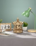 ROBOTIME Drewniane Puzzle 3D - Pozytywka Romantyczna Karuzela