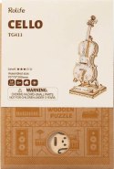 ROBOTIME Drewniane Puzzle 3D - Wiolonczela