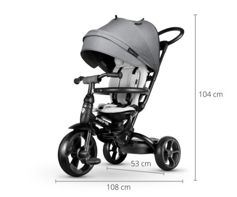Qplay Rowerek Trójkołowy New Prime Grey