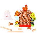 TOOKY TOY Gra Dżenga Spadająca Kura Drewniana Farma