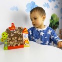 TOOKY TOY Gra Dżenga Spadająca Kura Drewniana Farma