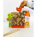 TOOKY TOY Gra Dżenga Spadająca Kura Drewniana Farma