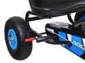 Sportowy GOKART niebieski na pedała pompowane koła SP0531