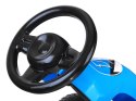 Sportowy GOKART niebieski na pedała pompowane koła SP0531