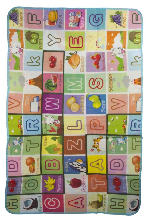 MATA EDUKACYJNA PIANKOWA DWUSTRONNA PLAC ZABAW 180x120CM