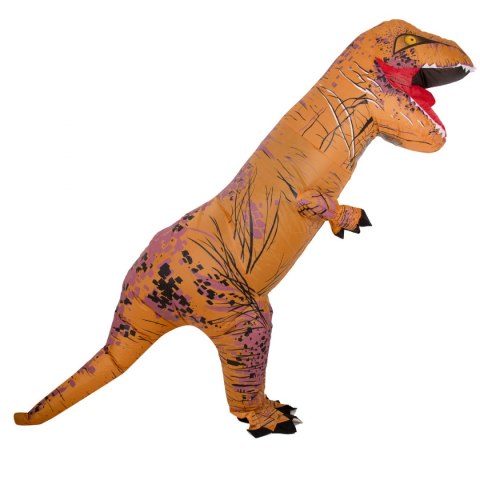 KOSTIUM STRÓJ DMUCHANY DINOZAUR T-REX GIGANT BRĄZOWY 1.5-1.9M