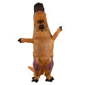 KOSTIUM STRÓJ DMUCHANY DINOZAUR T-REX GIGANT BRĄZOWY 1.5-1.9M