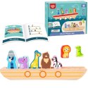 TOOKY TOY Drewniana Układanka Łamigłówki dla Dzieci Noe i Zwierzęta
