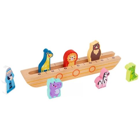 TOOKY TOY Drewniana Układanka Łamigłówki dla Dzieci Noe i Zwierzęta