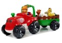 Traktor Przyczepka Zwierzęta Baterie Światła Dźwięk