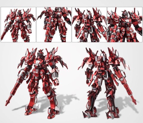 Piececool Puzzle Metalowe Model 3D - Mech Czerwony Grzmot