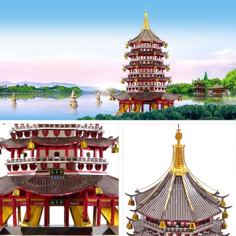 Piececool Puzzle Metalowe Model 3D - Pagoda Leifeng