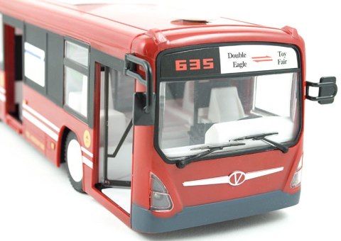 AUTOBUS ZDALNIE STEROWANY RC Z DRZWIAMI CZERWONY