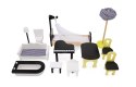 DOMEK DLA LALEK DREWNIANY MEBELKI 122CM XXL LED