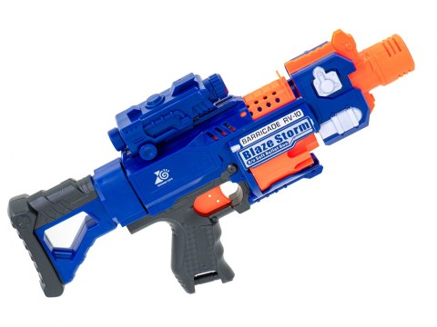 KARABIN NA PIANKOWE STRZAŁKI BĘBENKOWY BLAZE STORM + CELOWNIK + 20 STRZAŁEK NIEBIESKI