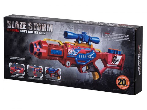KARABIN NA PIANKOWE STRZAŁKI MASZYNOWY BLAZE STORM + 20 STRZAŁEK CZERWONY