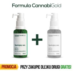 PROMOCJA 1+1 | Olejek Formula CannabiGold SPOKOJNY SEN* MELISA, CHMIEL, GORZKA POMARAŃCZA