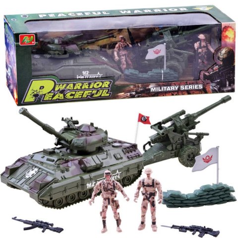 Zestaw wojskowy żołnierzyki czołg armata ZA2518