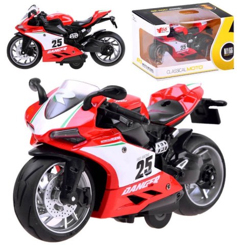 Diecast model Motocykl z naciągiem zabawka ZA3933a