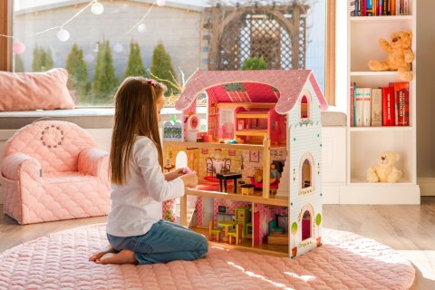 Drewniany domek dla lalek - Rezydencja Bajkowa Ecotoys