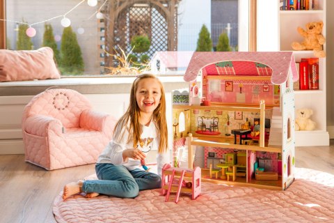 Drewniany domek dla lalek - Rezydencja Bajkowa Ecotoys