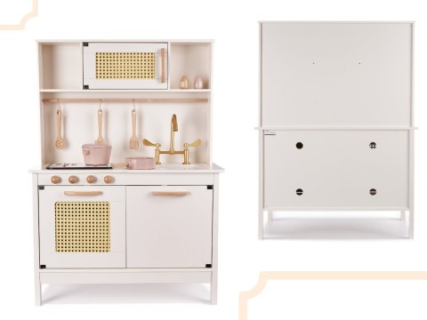 KUCHNIA DREWNIANA MDF RETRO Z AKCESORIAMI BOHO