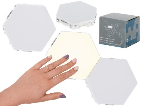LAMPA MODUŁOWA LED DOTYKOWA ŚCIENNA 3SZT CIEPŁY BIAŁY