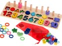 LICZYDŁO DREWNIANE SORTER CYFRY MONTESSORI 3W1 13x36CM