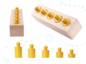 ODWAŻNIKI CYLINDRY DREWNIANE MONTESSORI KOLOROWE