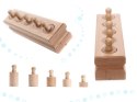 ODWAŻNIKI CYLINDRY DREWNIANE SORTER MONTESSORI