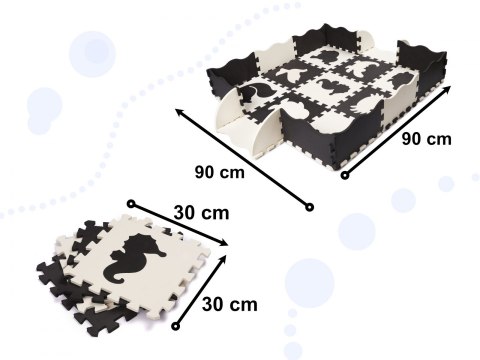 PUZZLE PIANKOWE MATA DLA DZIECI 25EL. CZARNO-BIAŁE