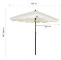 Parasol ogrodowy skośny składany regulacja 200x200
