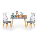 Stół stolik +2 krzesła meble dla dzieci zestaw Ecotoys