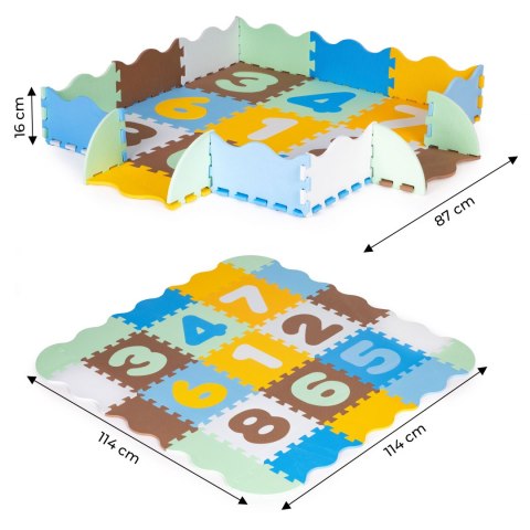 Mata piankowa z pandą kojec puzzle podkład dla dzieci