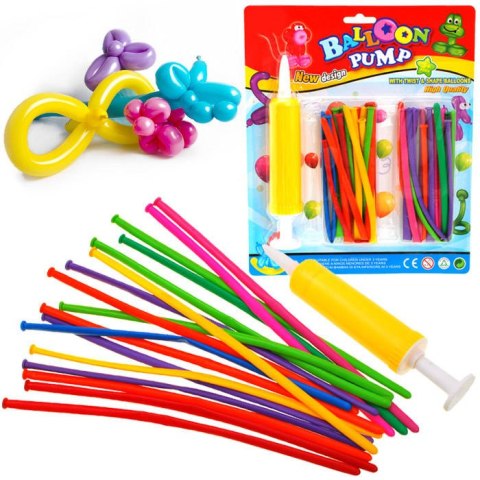 Długie balony do modelowania + pompka Zrób Sam DYI