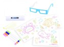 Podświetlana kolor tablica 3D LED okulary TA0088