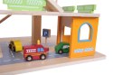 Drewniany garaż tor z windą + autka Ecotoys