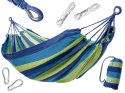 HAMAK DWUOSOBOWY 200x150 WZMOCNIONY NIEBIESKI+ ZESTAW MONTAŻOWY