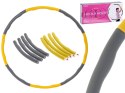 HULA HOP Z MASAŻEREM ODCHUDZAJĄCY ŻÓŁTO-SZARY 85CM