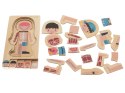 PUZZLE DREWNIANE WARSTWOWE BUDOWA CIAŁA MONTESSORI CHŁOPIEC