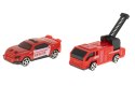 TRANSPORTER CIĘŻARÓWKA TIR 2W1 PARKING LAWETA + 3 AUTA CZERWONA