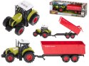 TRAKTOR CIĄGNIK POJAZD ROLNICZY Z PRZYCZEPĄ LED + EFEKTY DŹWIĘKOWE
